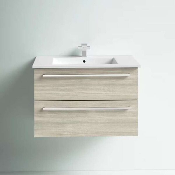 Silhouette 30 in. W x 18 in. D x 20in. H S/Sink Wall Bath Vanity in W/Chocolate with White Cultured Marble Top in White